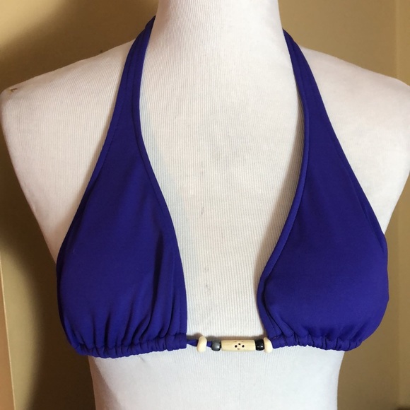 VTG Y2K RALPH LAUREN size XS Beaded Vivid Violet Padded Bra Triangle Bikini SEXY - Picture 10 of 11